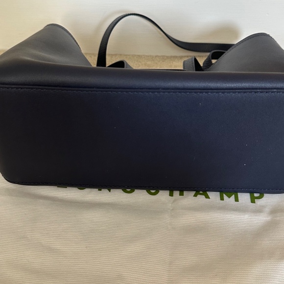 Longchamp Cavalcade Leather Handbag, Navy - Picture 2 of 3